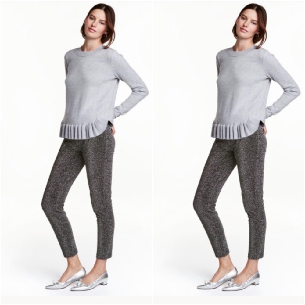H&M glitter skinny ankle pants - Picture 2 of 2